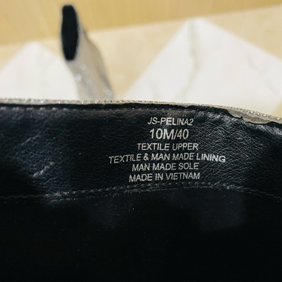 Jessica Simpson Sparkling Silver Rhinestone Heeled Boots size 10 - Picture 8 of 8